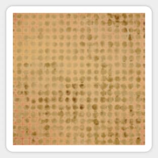 Abstract watercolor pattern on orange grid Sticker